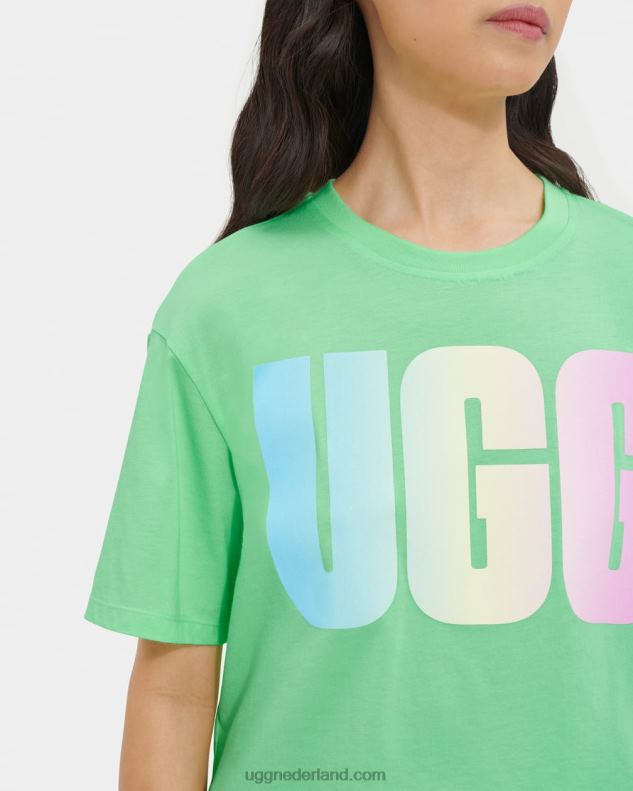 vrouwen gras UGG pattie cropped T-shirt met logo 686ZP1257
