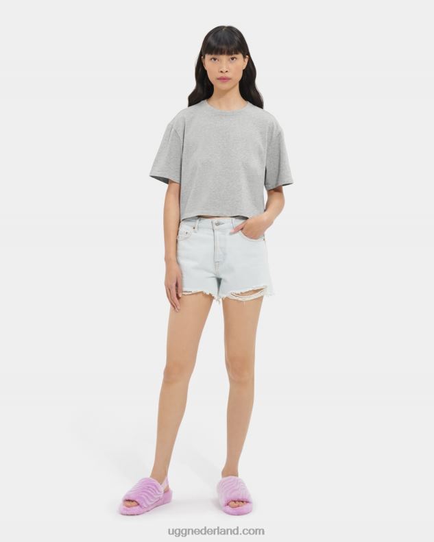 vrouwen grijze heide UGG Tana cropped T-shirt 686ZP1012