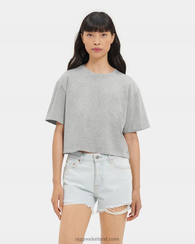 vrouwen grijze heide UGG Tana cropped T-shirt 686ZP1012