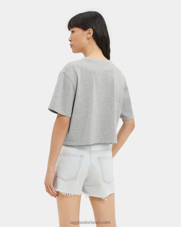 vrouwen grijze heide UGG Tana cropped T-shirt 686ZP1012