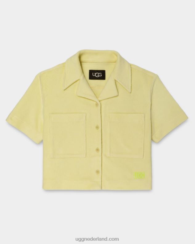 vrouwen honingraat UGG saniyah buttondown overhemd met korte mouwen 686ZP910