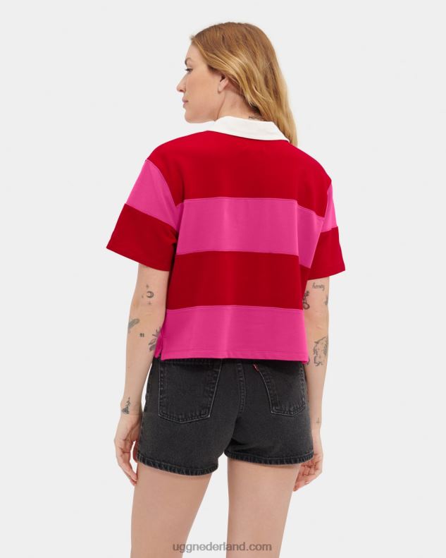 vrouwen lippenstift rood/karmozijnrood roze UGG Keon rugby poloshirt 686ZP1150