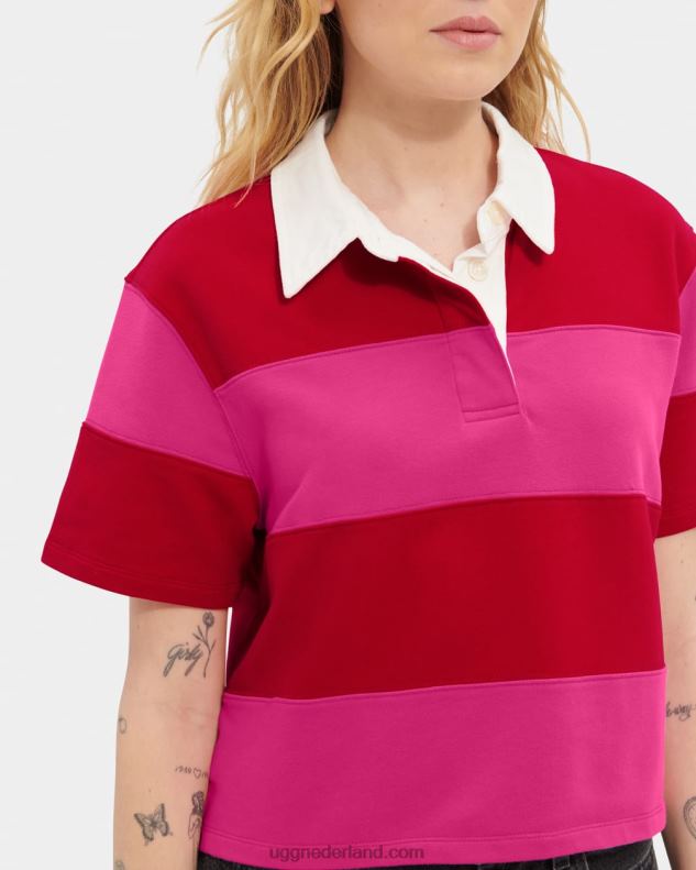 vrouwen lippenstift rood/karmozijnrood roze UGG Keon rugby poloshirt 686ZP1150