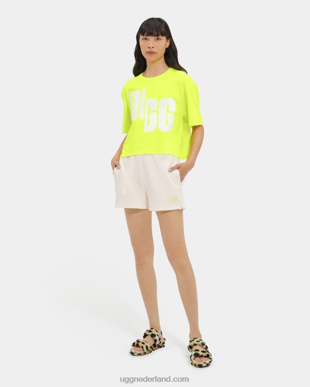 vrouwen markeerstift/wit UGG T-shirt met fionna-logo 686ZP1323