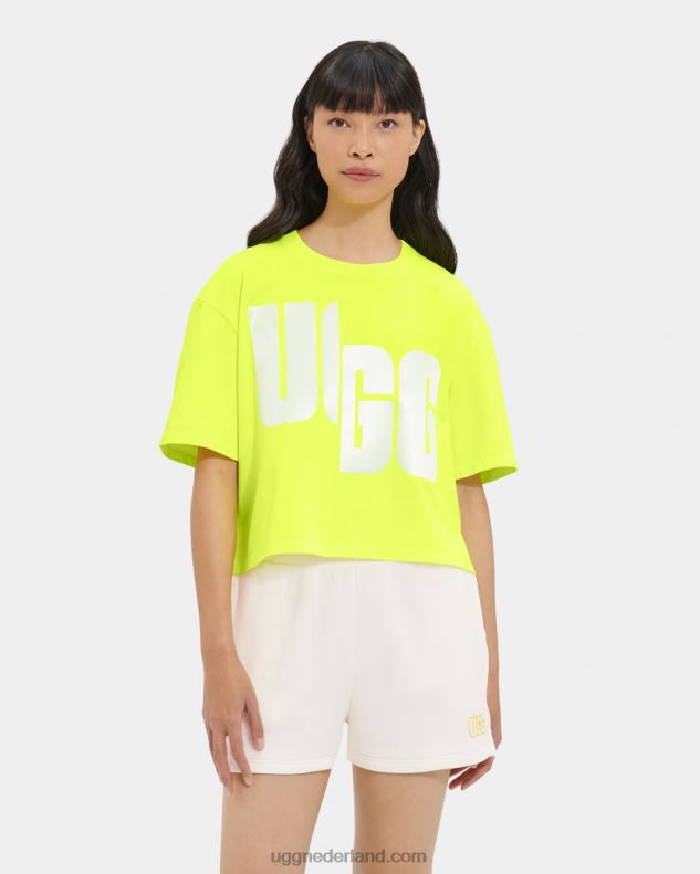 vrouwen markeerstift/wit UGG T-shirt met fionna-logo 686ZP1323