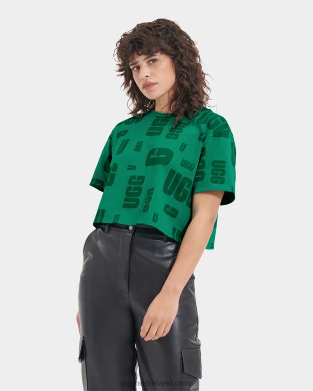 vrouwen smaragdgroen UGG bretagne cropped tee scatter 686ZP2286