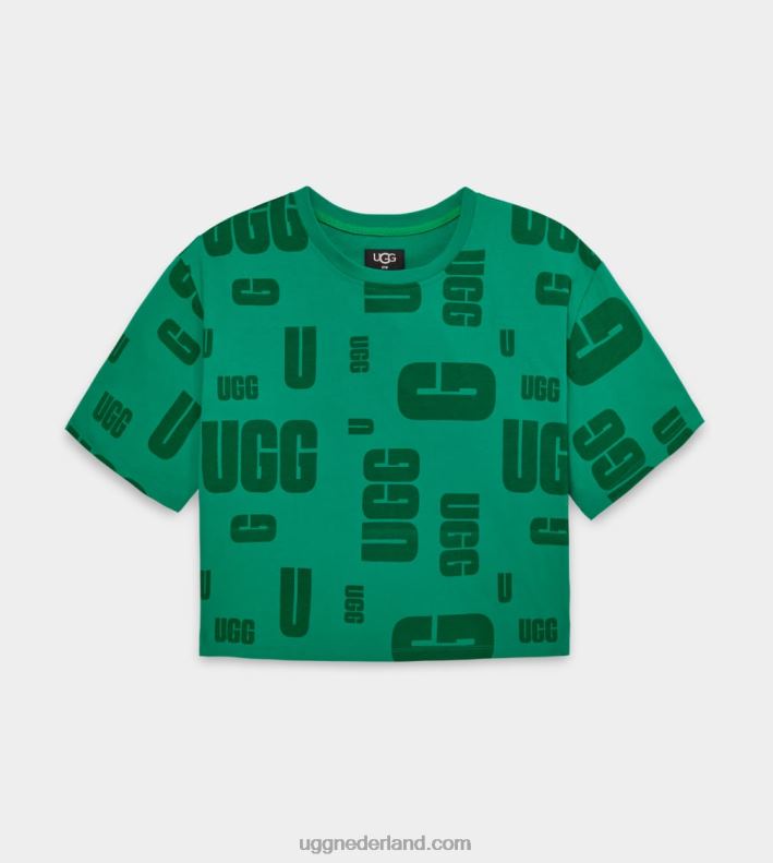 vrouwen smaragdgroen UGG bretagne cropped tee scatter 686ZP2286