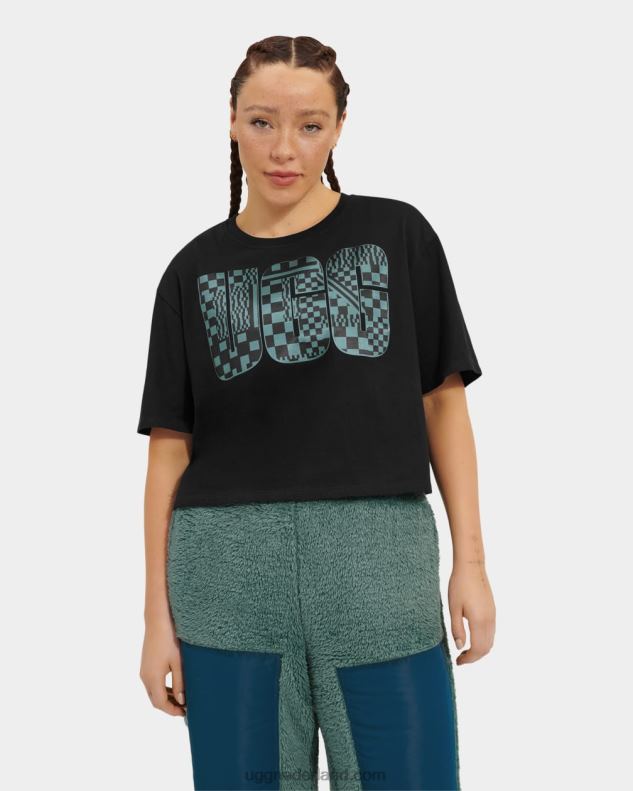 vrouwen teer UGG thahlia cropped T-shirt met logo 686ZP1083