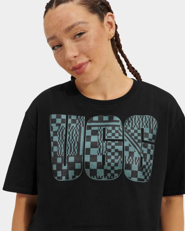 vrouwen teer UGG thahlia cropped T-shirt met logo 686ZP1083