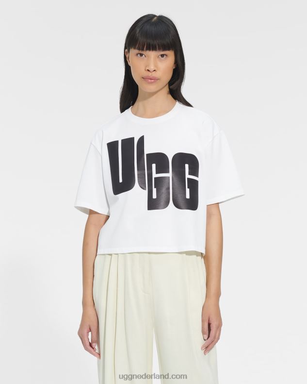 vrouwen wit Zwart UGG T-shirt met fionna-logo 686ZP2288