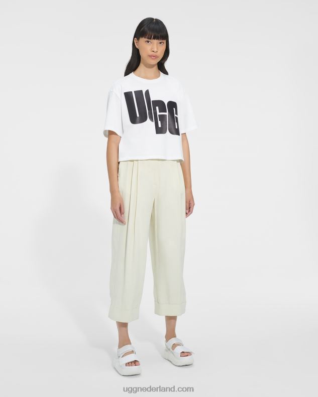 vrouwen wit Zwart UGG T-shirt met fionna-logo 686ZP2288