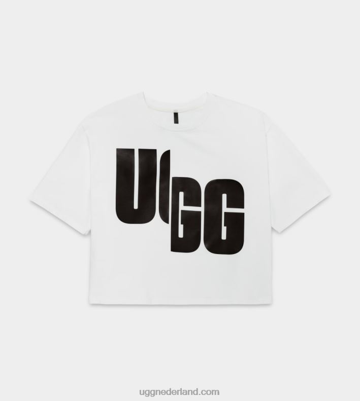 vrouwen wit Zwart UGG T-shirt met fionna-logo 686ZP2288