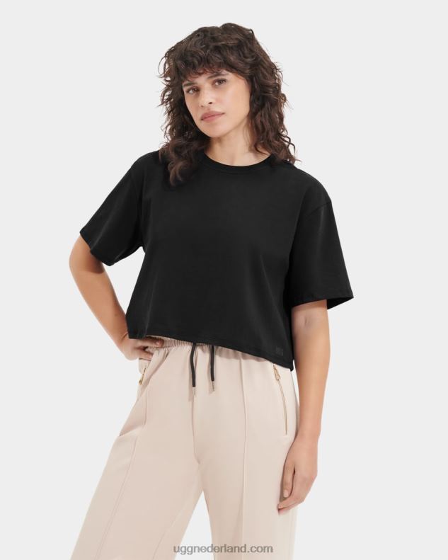 vrouwen zwart UGG Tana cropped T-shirt 686ZP1013