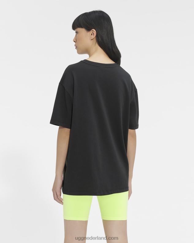 vrouwen zwart/steenkool UGG T-shirt met jacqueline-logo 686ZP1321