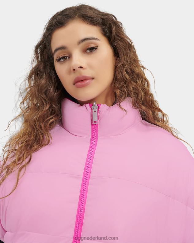 vrouwen neonroze/rozenkwarts UGG sydnee omkeerbaar puffervest 686ZP1222