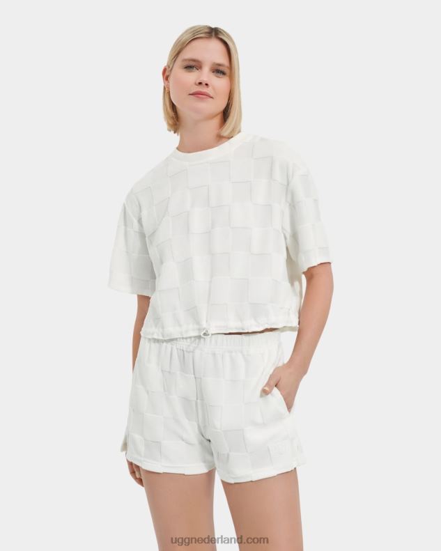 vrouwen nimbus UGG teagin top met korte mouwen geruit 686ZP878