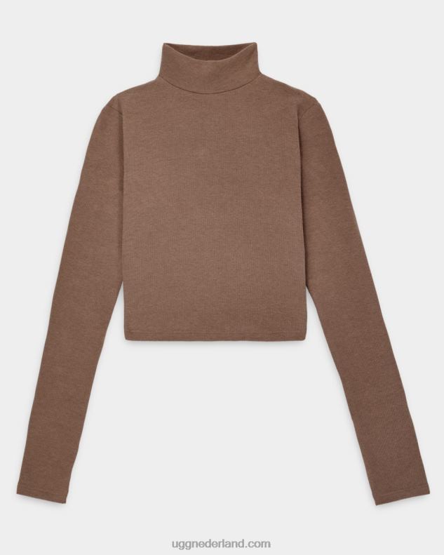 vrouwen schildpad UGG nimah geribbelde top met opstaande kraag 686ZP1078