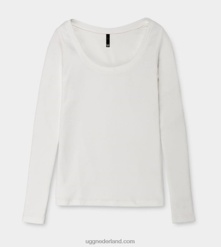 vrouwen wit UGG Talulla geribbelde top met lange mouwen 686ZP1088