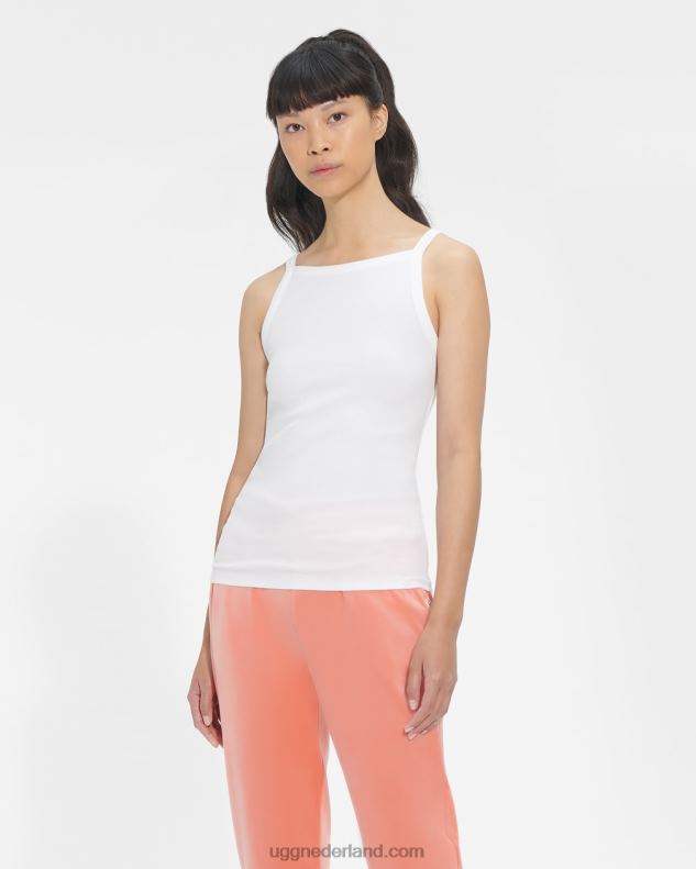 vrouwen wit UGG rory geribbelde tank 686ZP1209