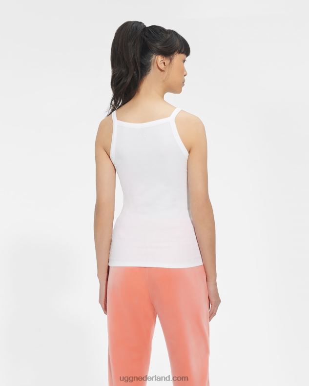 vrouwen wit UGG rory geribbelde tank 686ZP1209