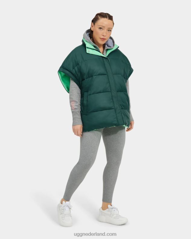 vrouwen zeebodem/lentegroen UGG sydnee omkeerbaar puffervest 686ZP1223