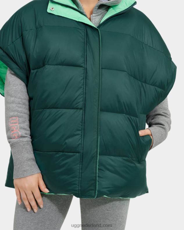 vrouwen zeebodem/lentegroen UGG sydnee omkeerbaar puffervest 686ZP1223