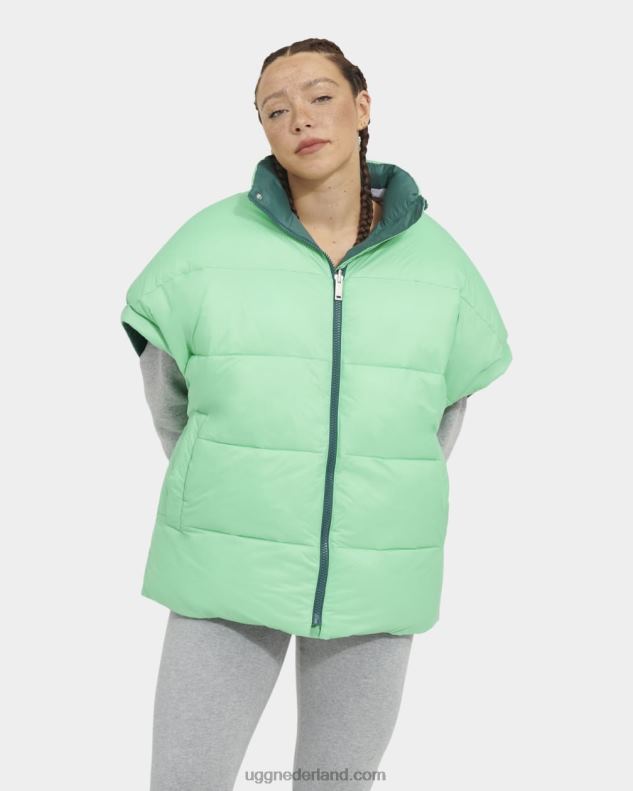 vrouwen zeebodem/lentegroen UGG sydnee omkeerbaar puffervest 686ZP1223
