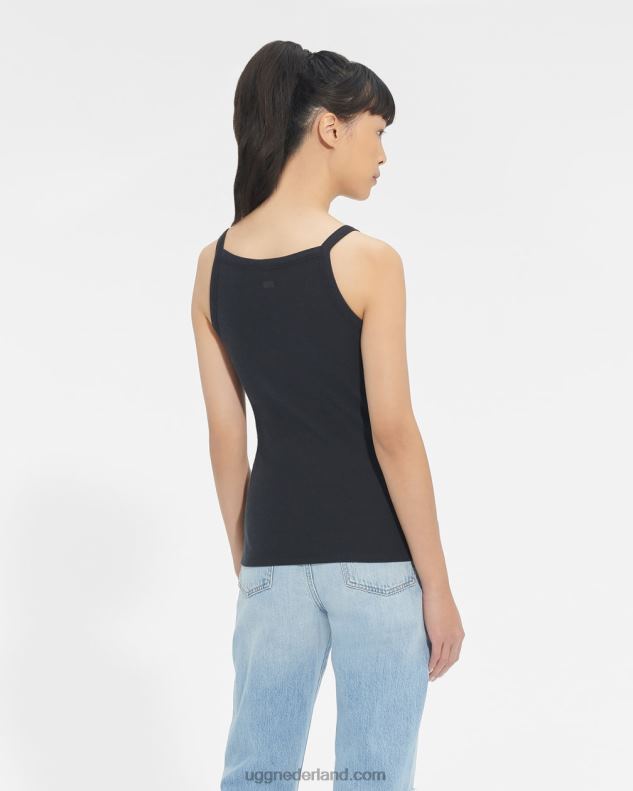 vrouwen zwart UGG rory geribbelde tank 686ZP1210