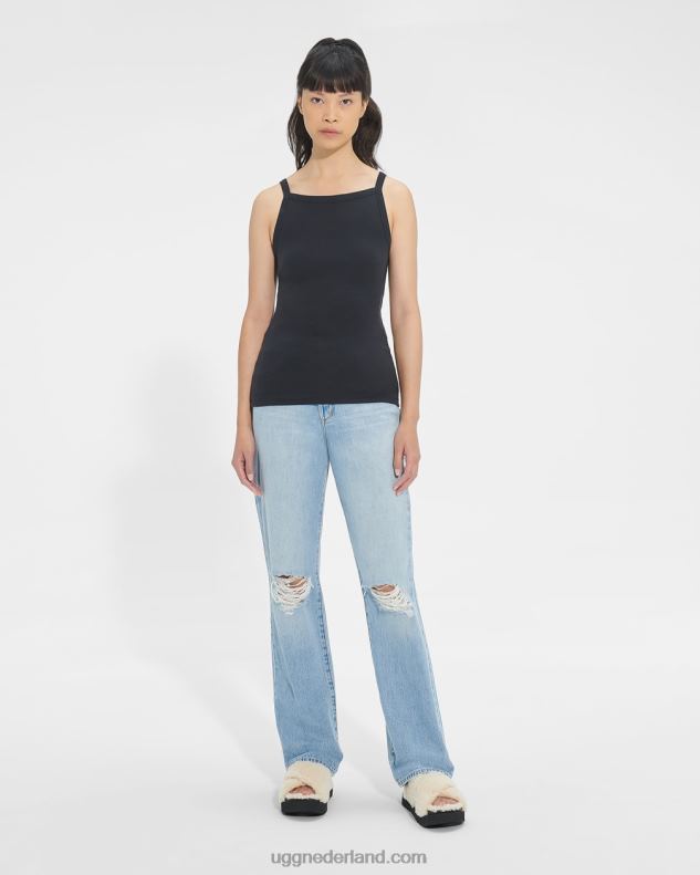 vrouwen zwart UGG rory geribbelde tank 686ZP1210