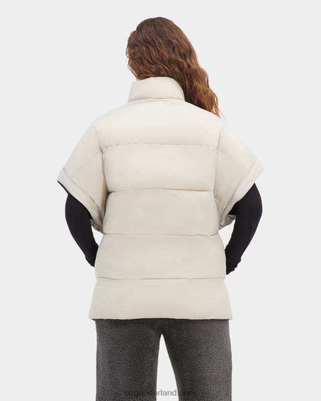 vrouwen zwart/kasteel UGG sydnee omkeerbaar puffervest 686ZP1221