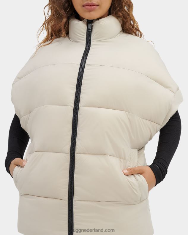 vrouwen zwart/kasteel UGG sydnee omkeerbaar puffervest 686ZP1221