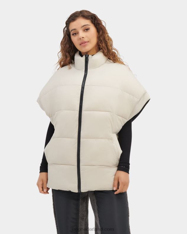 vrouwen zwart/kasteel UGG sydnee omkeerbaar puffervest 686ZP1221