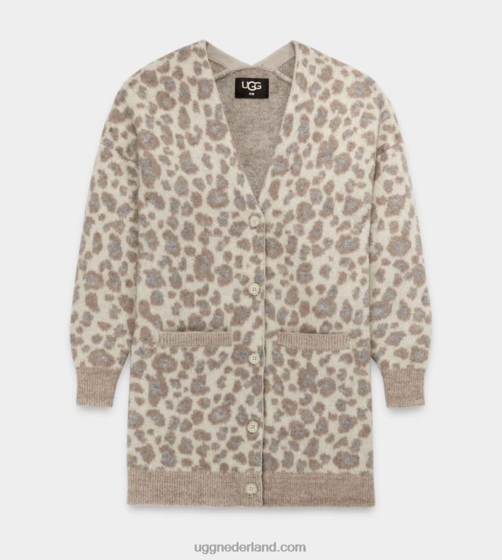 vrouwen creme panter UGG tomara oversized vest 686ZP87