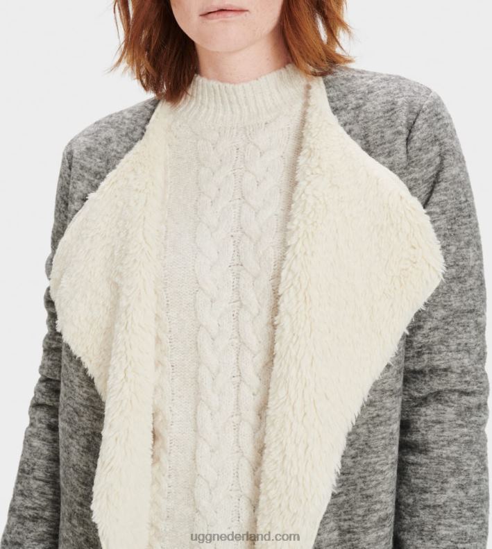 vrouwen grijze heide UGG abriana sjaal vest 686ZP112