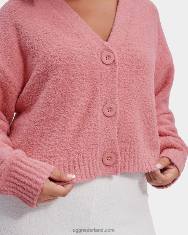 vrouwen horizon roze UGG nyomi cropped vest 686ZP934
