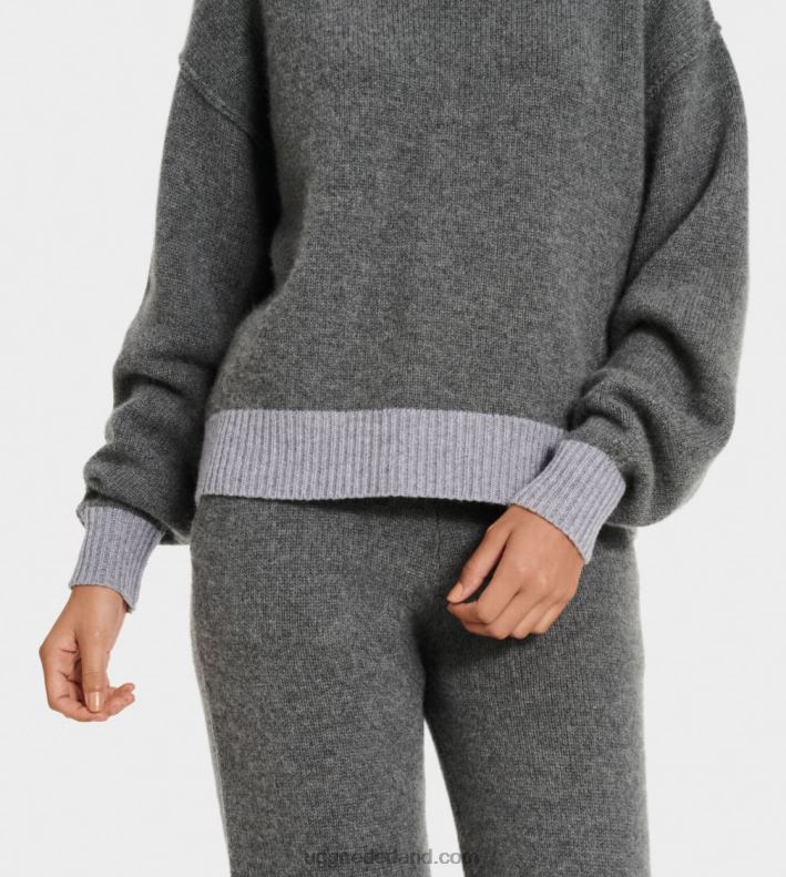 vrouwen houtskool UGG renata trui van kasjmiermix 686ZP1158