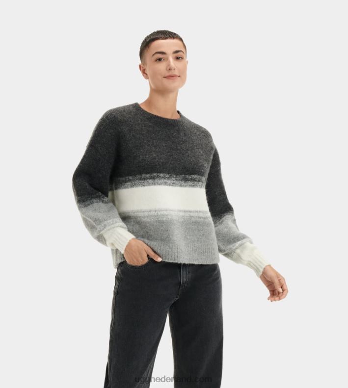 vrouwen zwart multi UGG alessa trui met ronde hals 686ZP2260