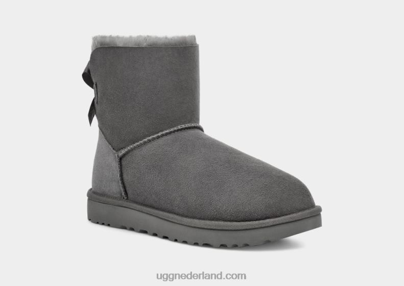 vrouwen grijs UGG mini bailey bow ii laars 686ZP361