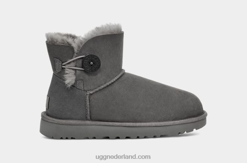 vrouwen grijs UGG mini bailey button ii laars 686ZP362