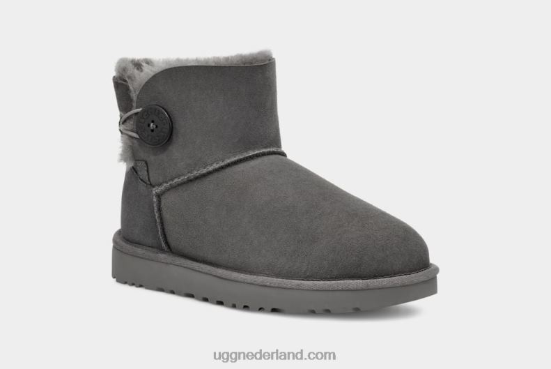 vrouwen grijs UGG mini bailey button ii laars 686ZP362