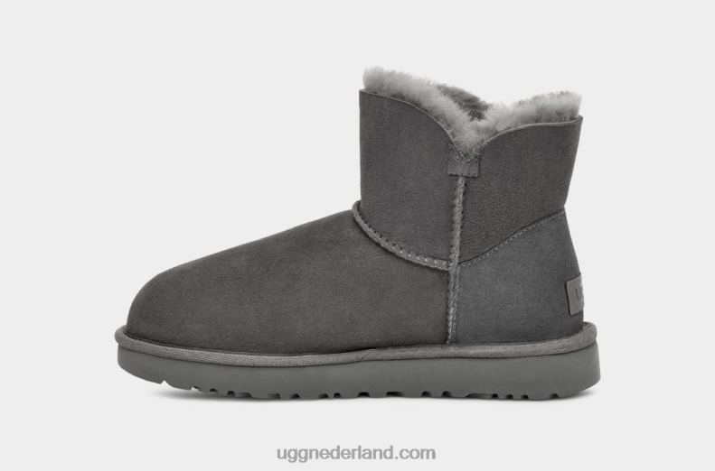 vrouwen grijs UGG mini bailey button ii laars 686ZP362