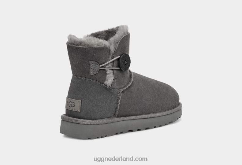 vrouwen grijs UGG mini bailey button ii laars 686ZP362