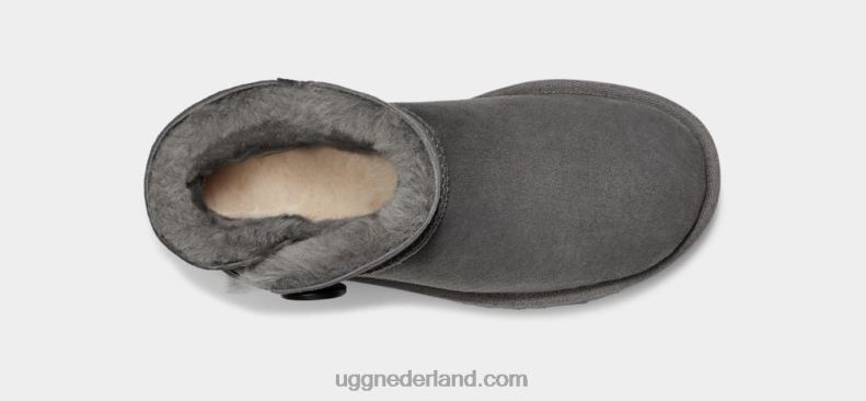 vrouwen grijs UGG mini bailey button ii laars 686ZP362