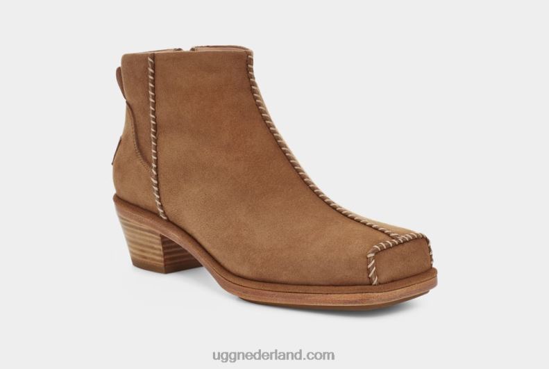 vrouwen kastanje UGG + eckhaus latta blok cowboylaars 686ZP26