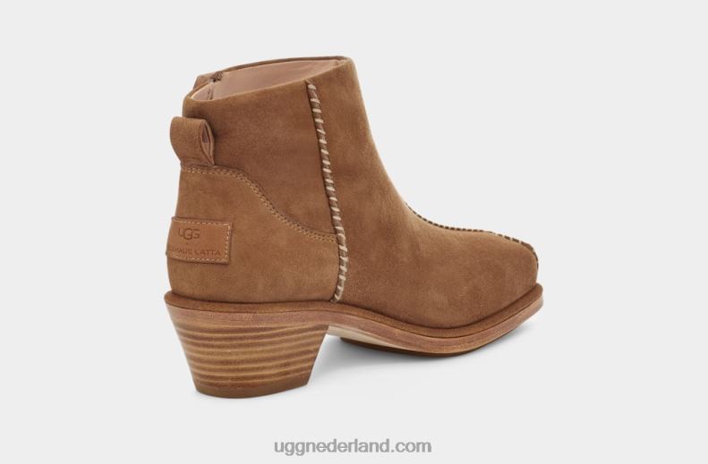 vrouwen kastanje UGG + eckhaus latta blok cowboylaars 686ZP26