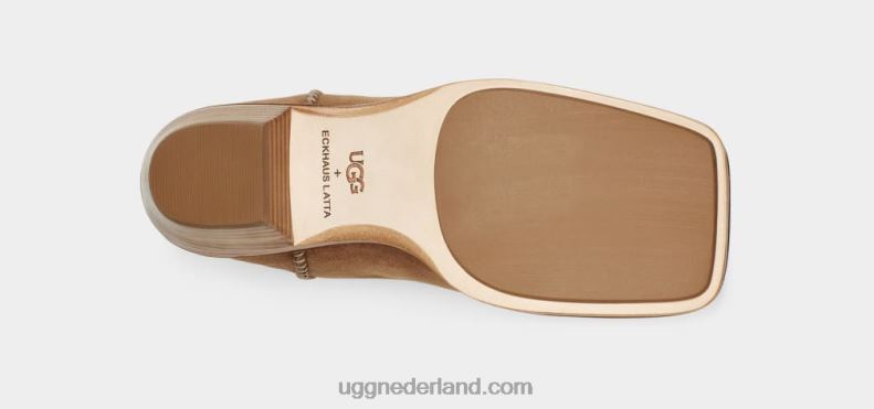 vrouwen kastanje UGG + eckhaus latta blok cowboylaars 686ZP26