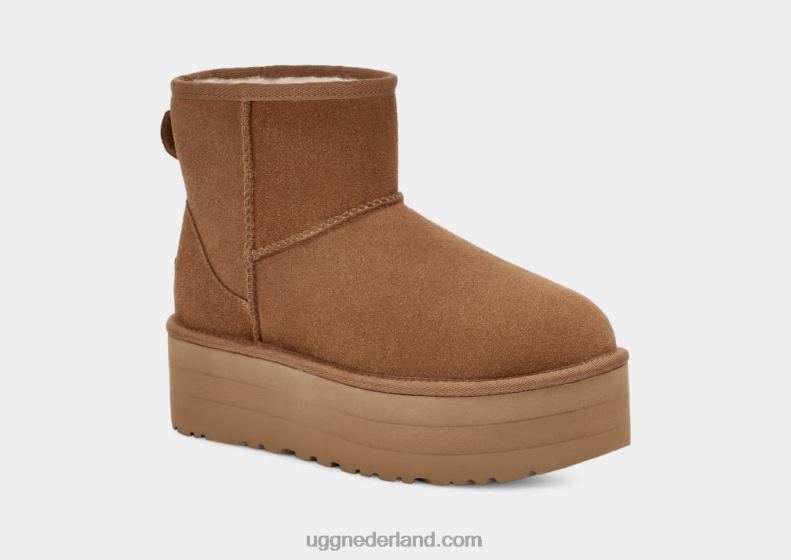 vrouwen kastanje UGG klassiek miniplatform 686ZP348