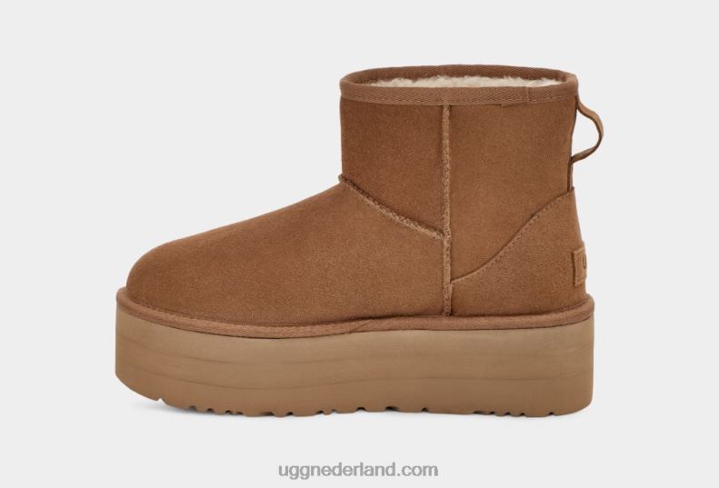 vrouwen kastanje UGG klassiek miniplatform 686ZP348