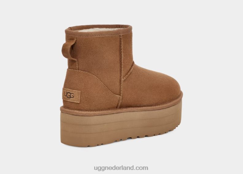 vrouwen kastanje UGG klassiek miniplatform 686ZP348