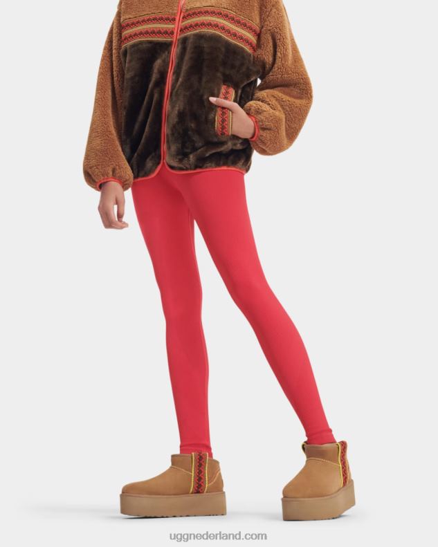 vrouwen kastanje UGG klassiek ultra mini vlechtplatform 686ZP656